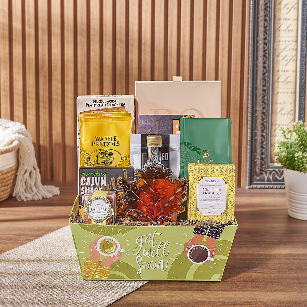 Get Well Gourmet Market Tray – how the gift is presented
