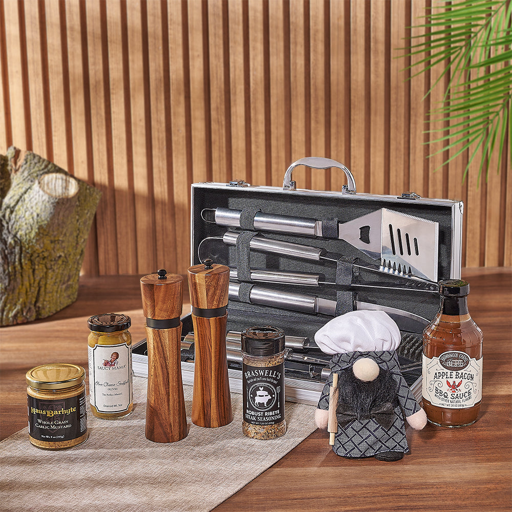 Premium Grilling Sauce Gift Basket – how the gift is presented