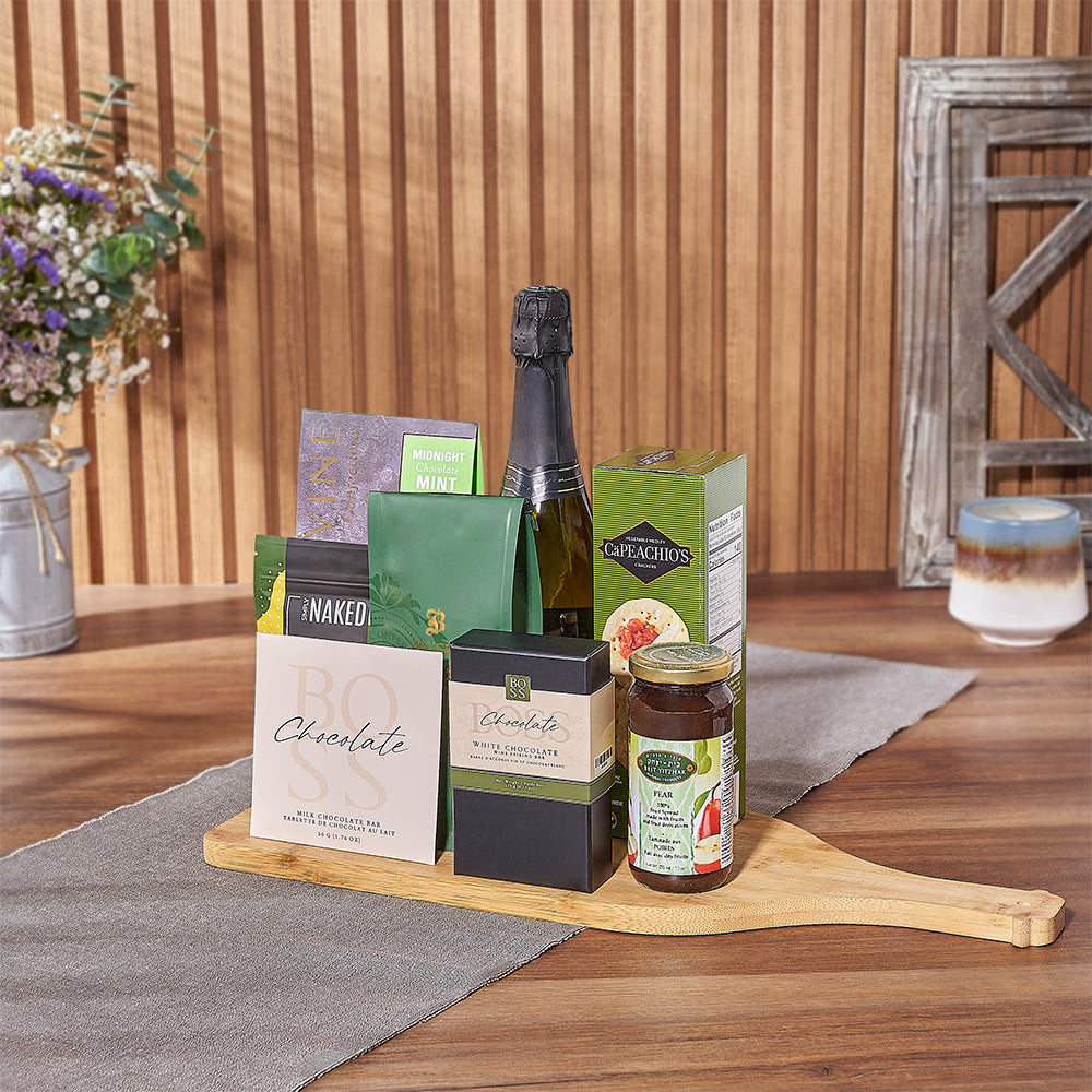 Kosher Sparkling Wine Treats – how the gift is presented