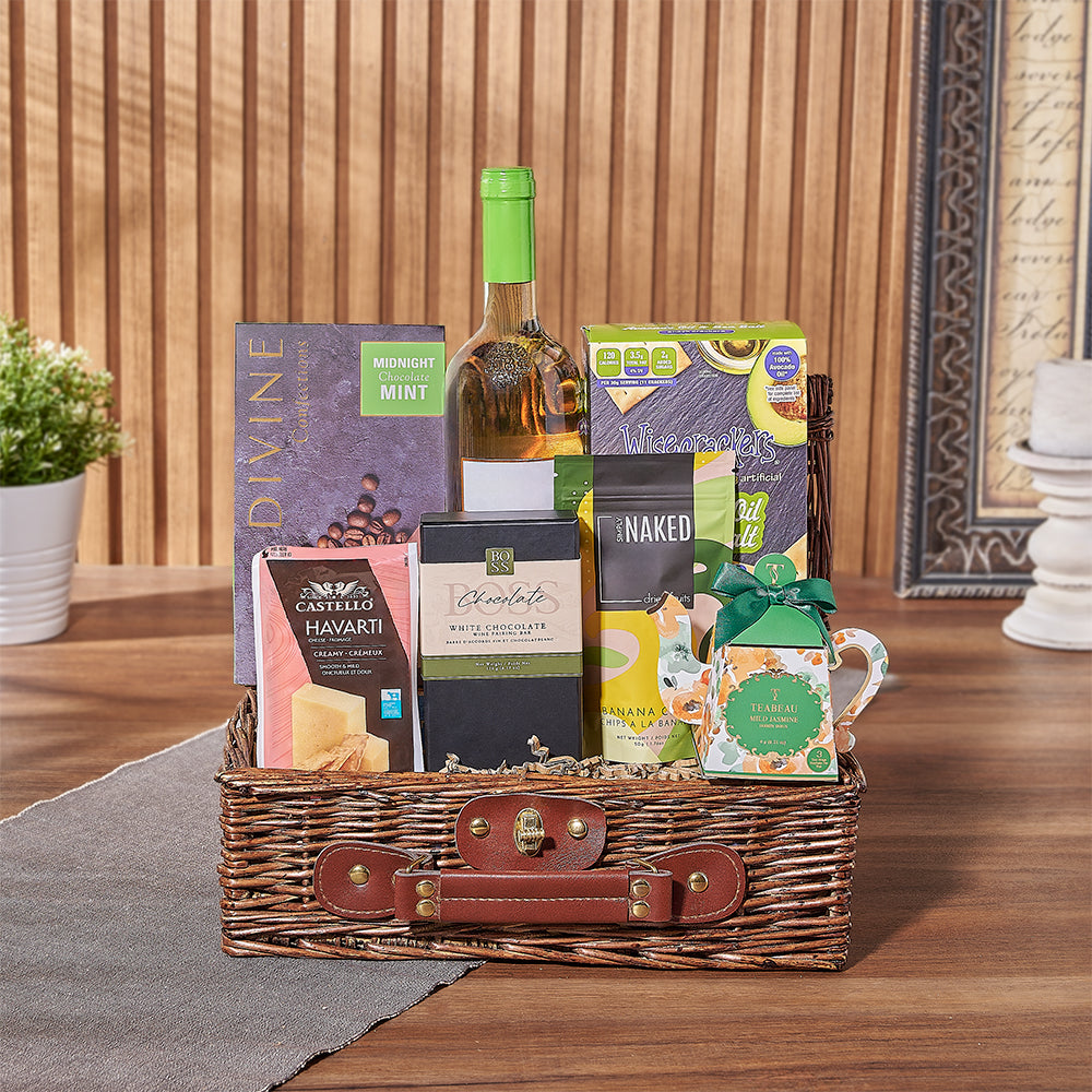 Snack and Kosher Wine Gift – how the gift is presented