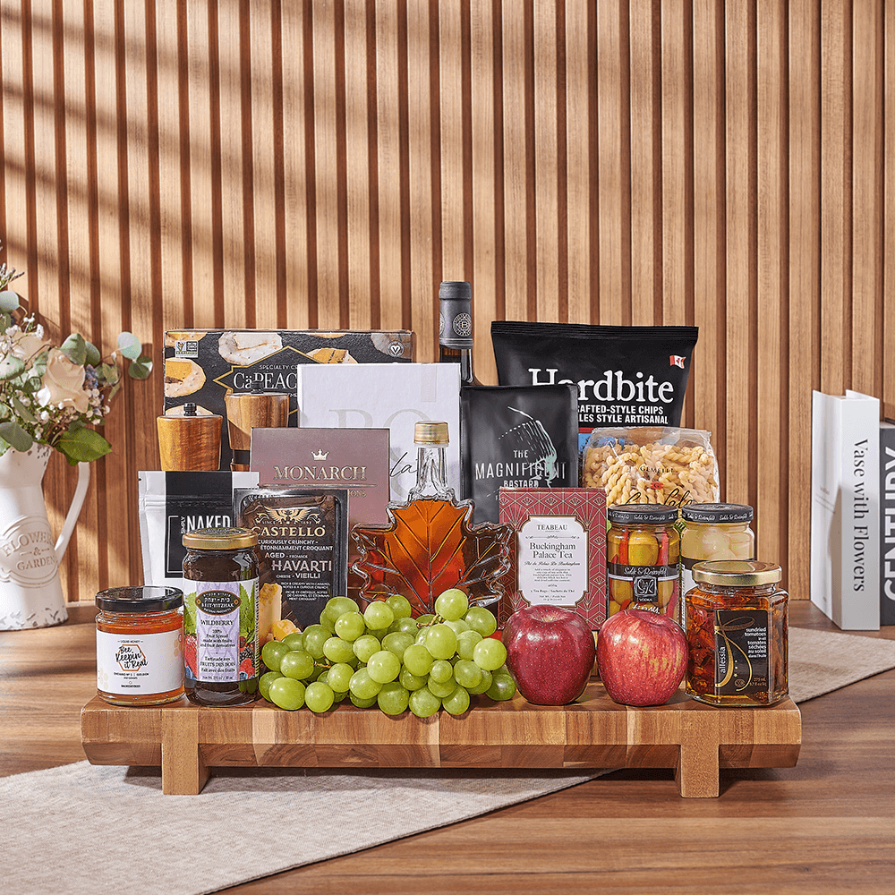 Kosher Wine Gift with Artisan Cheeses – how the gift is presented