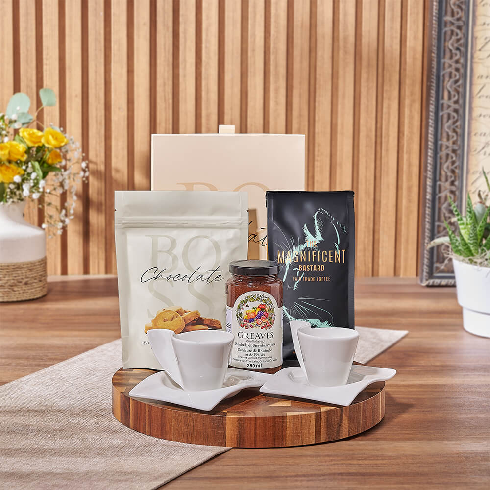 Artisan Chocolate Espresso Basket – how the gift is presented