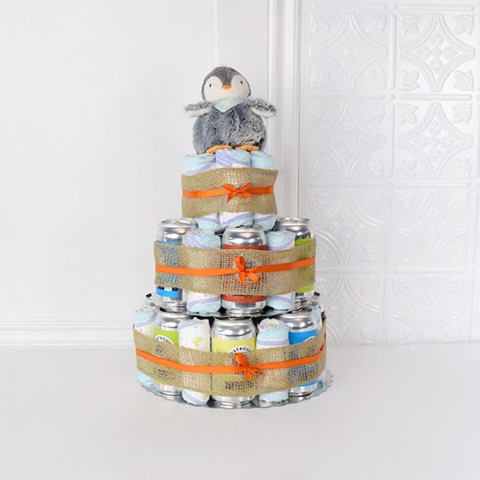 Baby Celebration Beer Gift Basket – how the gift is presented