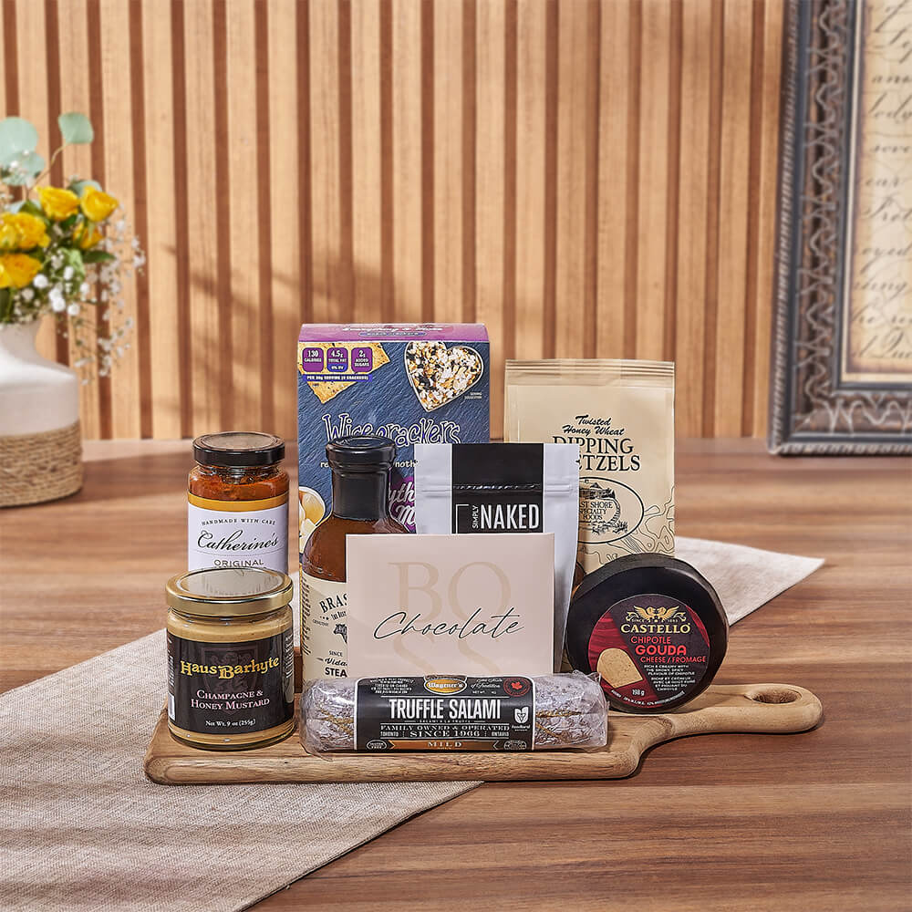 Rustic Wooden Serving Board Gift – how the gift is presented