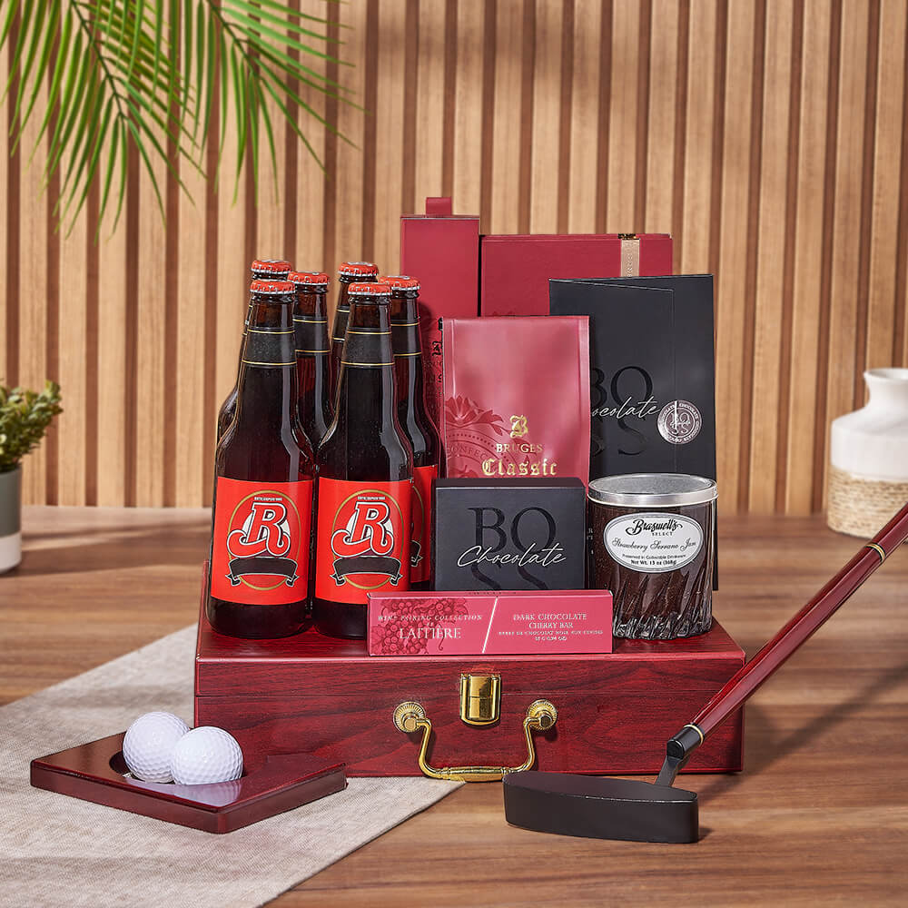 Executive Beer Gift Set with Chocolates – how the gift is presented