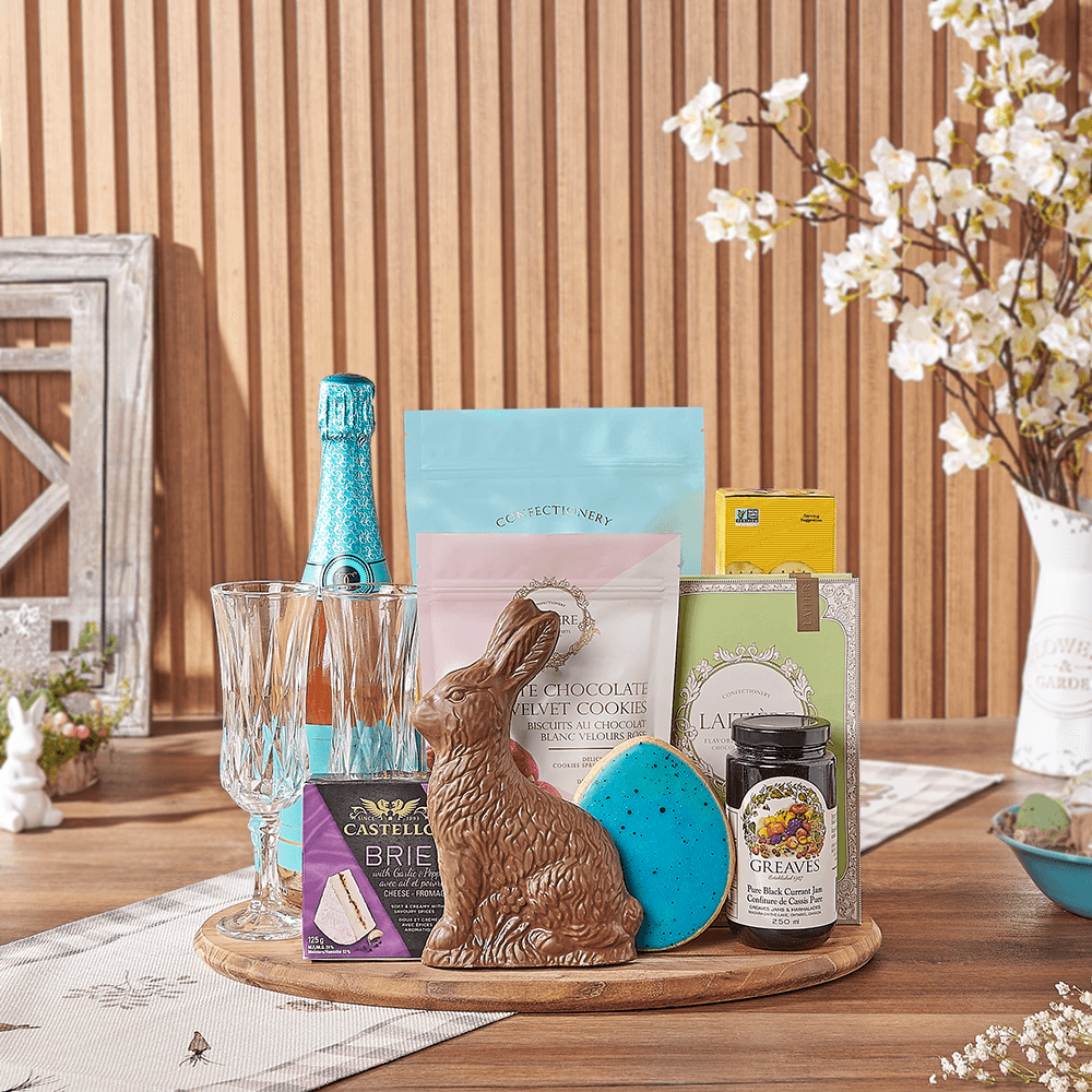 Easter Champagne Sharing Gift, champagne gift, champagne, sparkling wine gift, sparkling wine, chocolate gift, chocolate, easter gift, easter, Vermont delivery