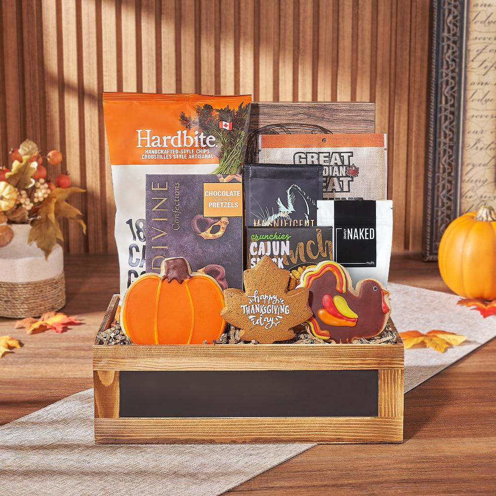 Thanksgiving Snack Gift Box – how the gift is presented