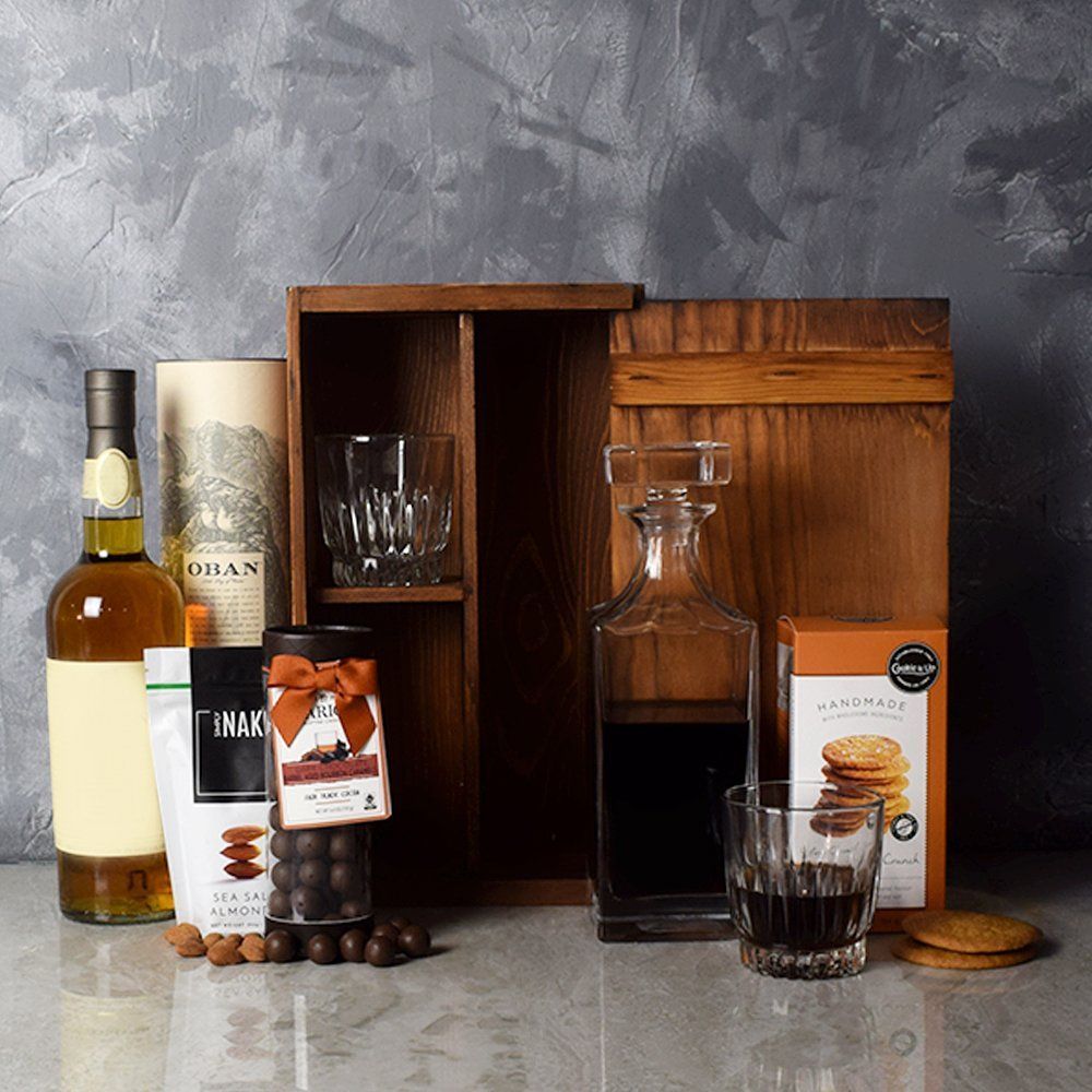 Solid Wooden Liquor Gift Set – how the gift is presented