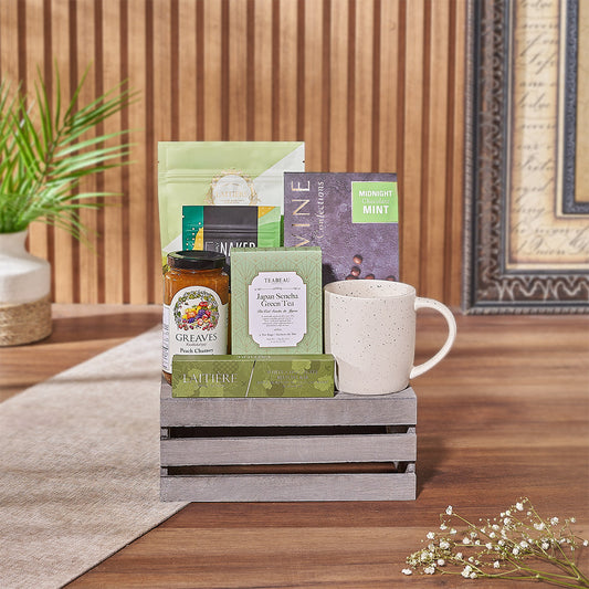Snacks for Teatime Gift Crate from Vermont Baskets - Vermont Delivery