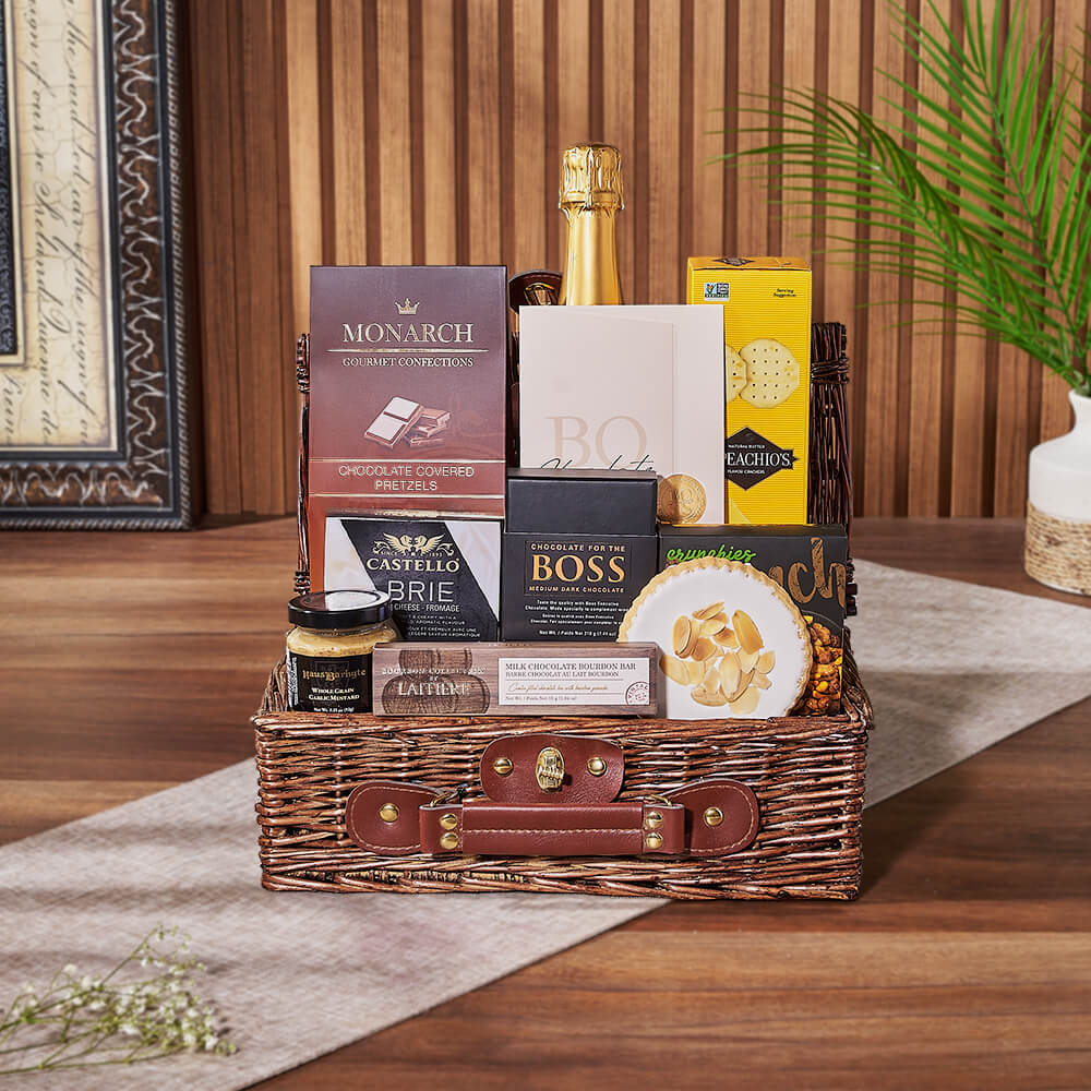 Snack Gift with Sparkling Wine – how the gift is presented
