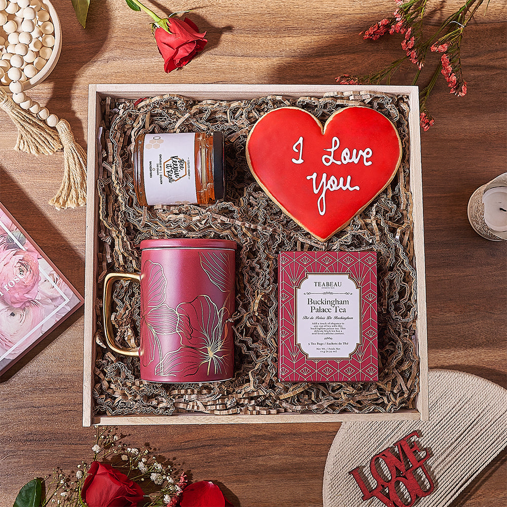 Valentine's Day Tea with Honey Gift – how the gift is presented