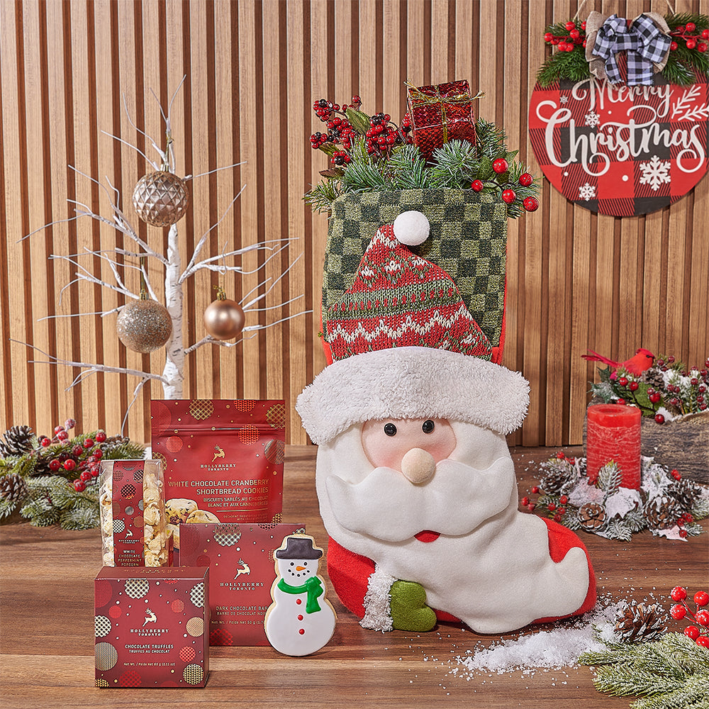 Santa Stocking with Premium Chocolates – how the gift is presented