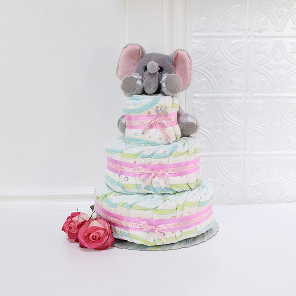 Unisex Diaper Cake from Vermont Baskets - Vermont Delivery