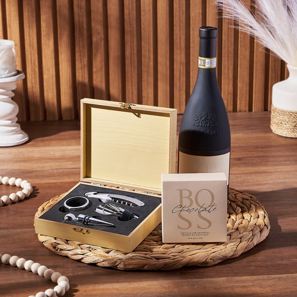Wine Tool Box Gift Basket – how the gift is presented