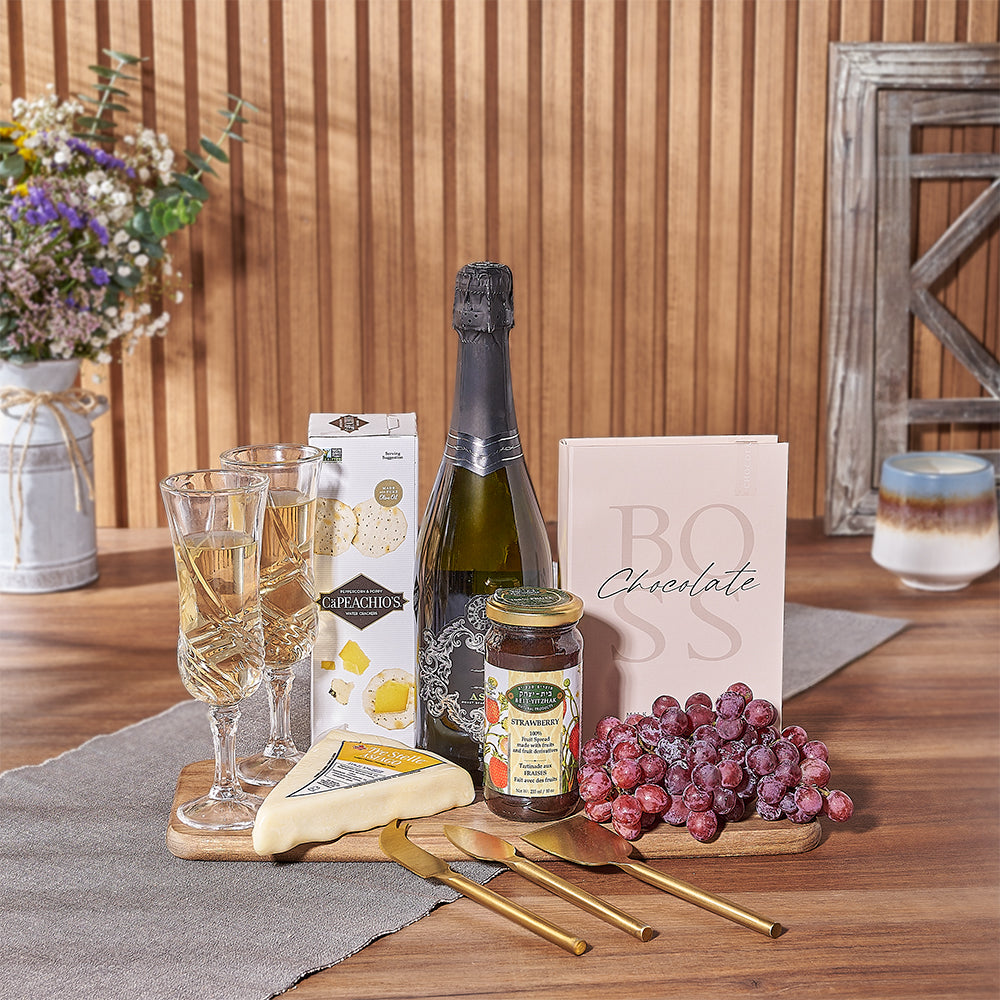 Sparkling Wine Kosher Platter – how the gift is presented