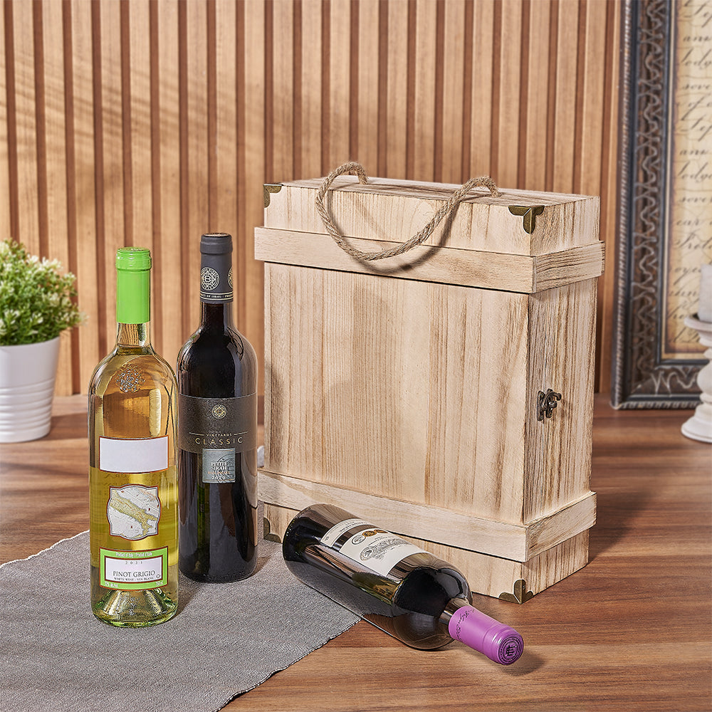 Kosher Wine Gift Box Trio – how the gift is presented