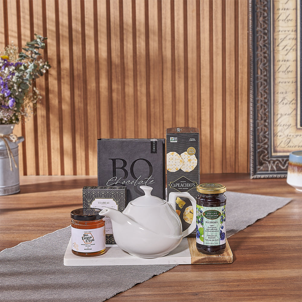 Kosher Tea and Chocolate Gift Board – how the gift is presented