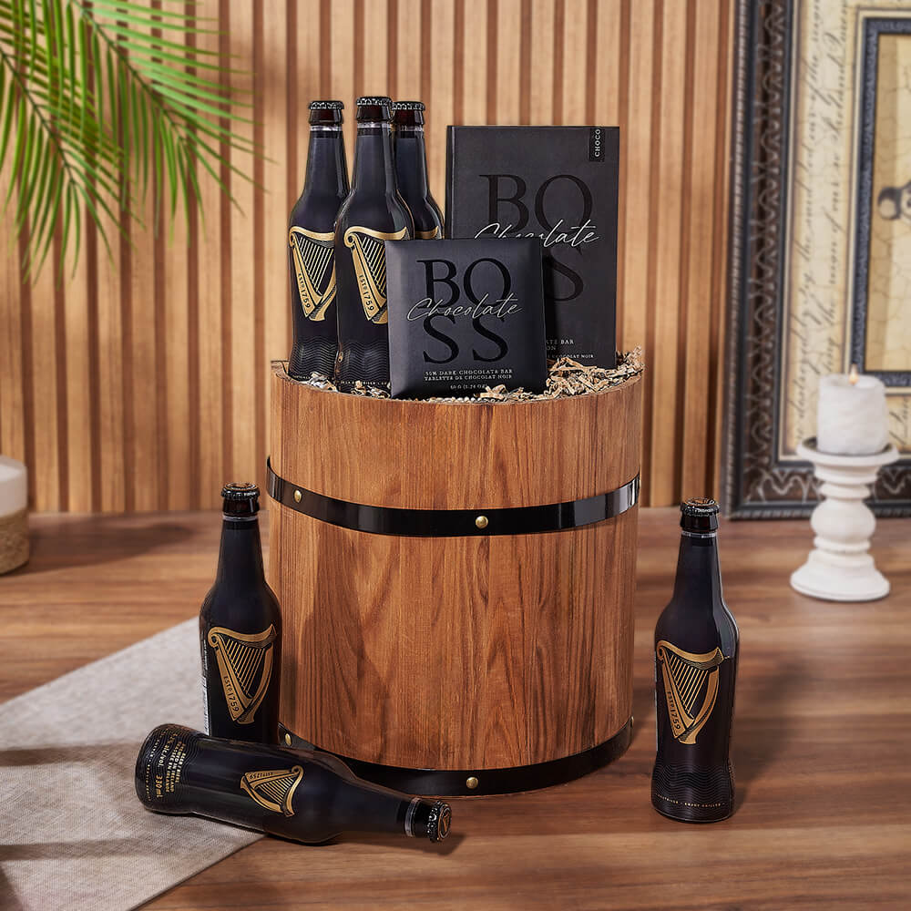 Rustic Barrel Beer Gift – how the gift is presented