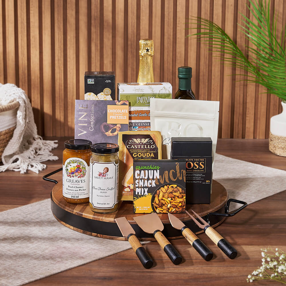 Sparkling Wine with Butterscotch Gift Box – how the gift is presented