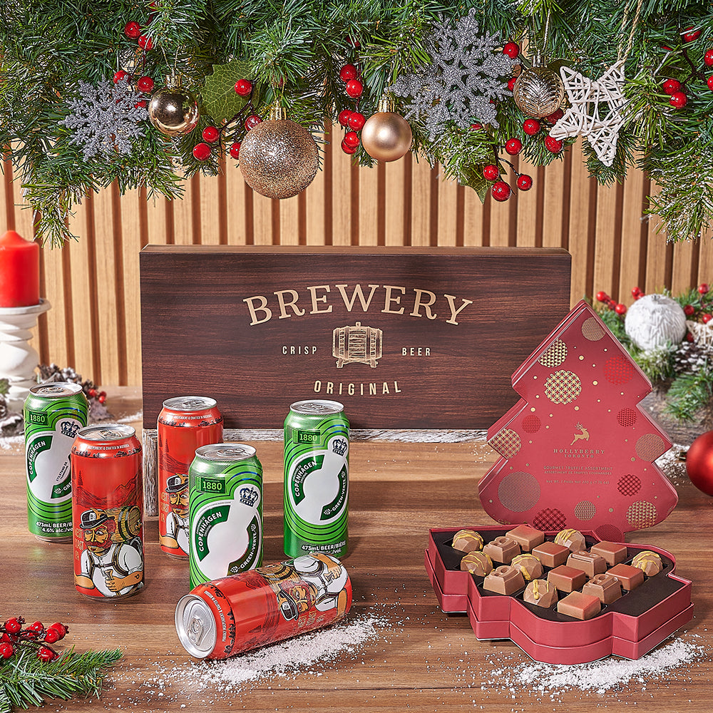 Christmas Cheer & Beer Gift Set, christmas gift, christmas, beer gift, beer, craft beer gift, craft beer, Vermont delivery