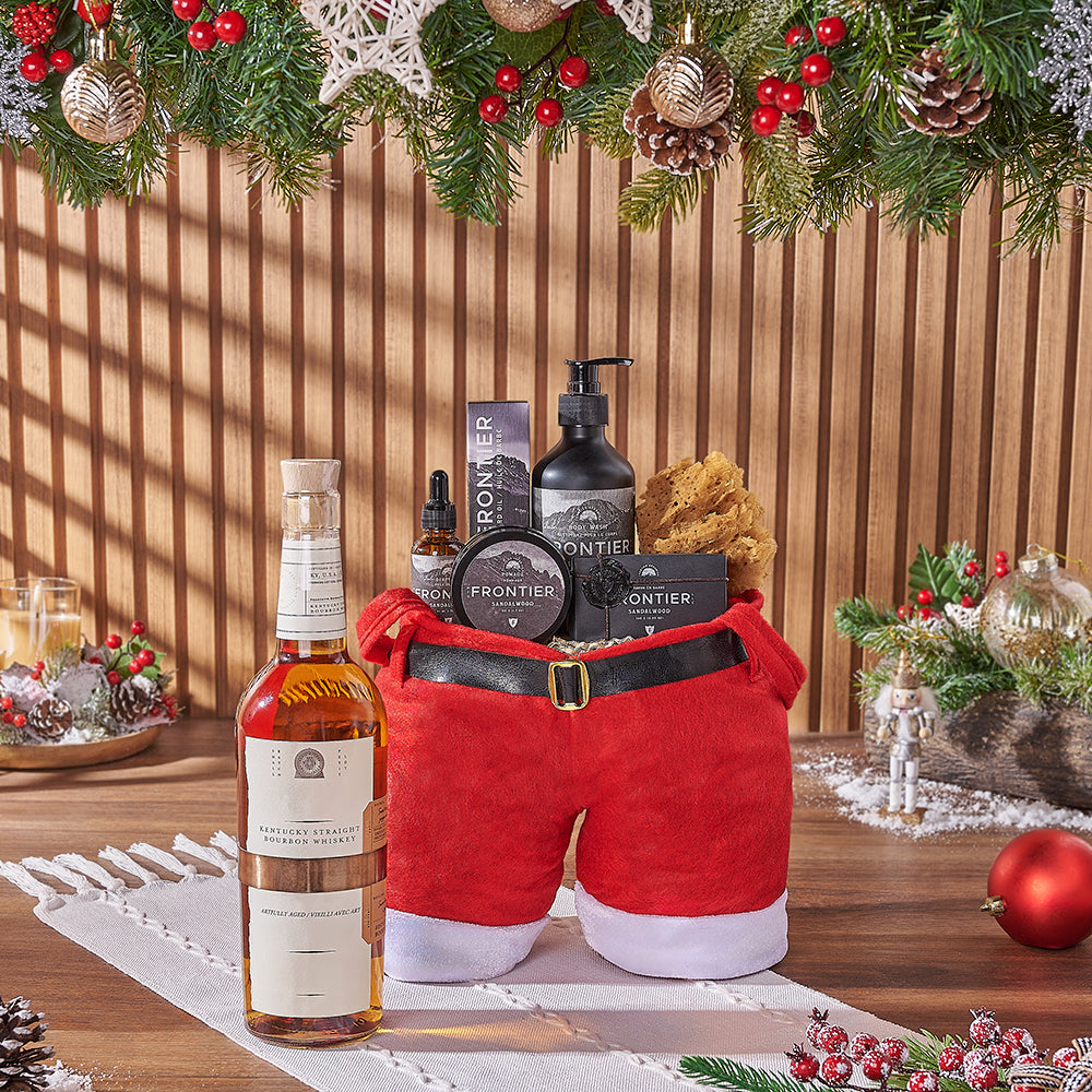 Christmas Whiskey Spa Gift Bag – how the gift is presented