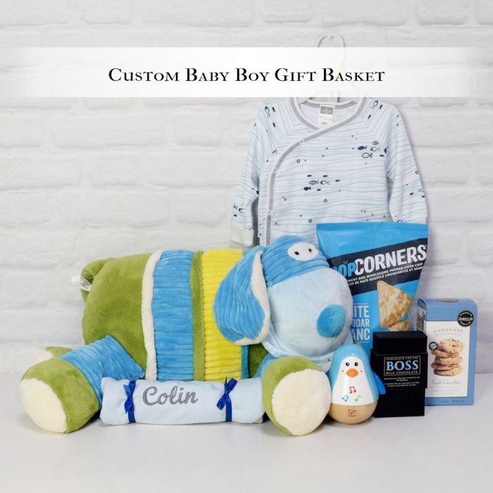 Custom Baby Boy Gift Basket from Vermont Baskets - Baby Gift Set - Vermont Delivery