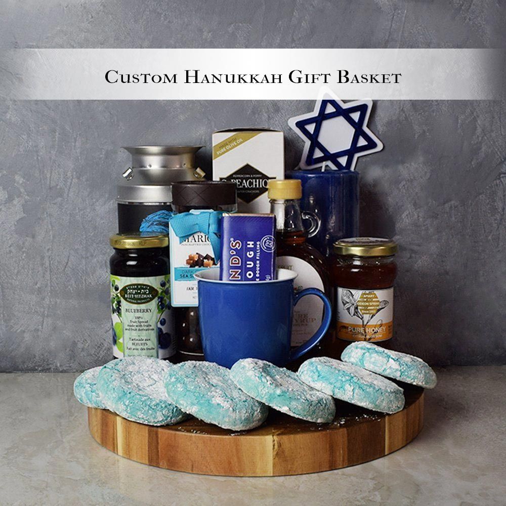 Custom Hanukkah Gift Basket from Vermont Baskets - Gourmet Gift Set - Vermont Delivery