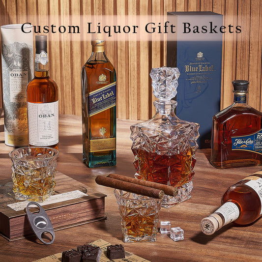 Custom Liquor Gift Baskets from Vermont Baskets - Liquor Gift Set - Vermont Delivery