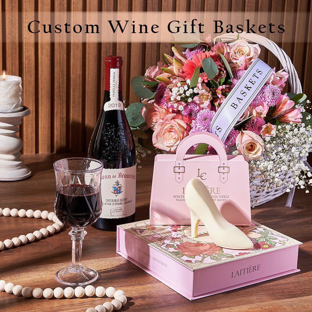 Custom Wine Gift Baskets from Vermont Baskets - Wine Gift Set - Vermont Delivery