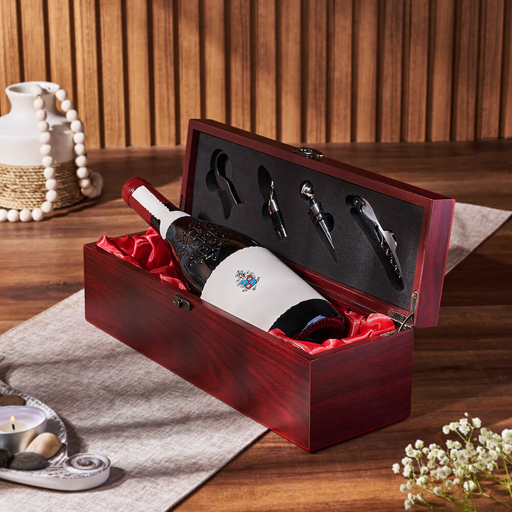 Decadent Wine Gift Box from Vermont Baskets - Wine Gift Set - Vermont Delivery