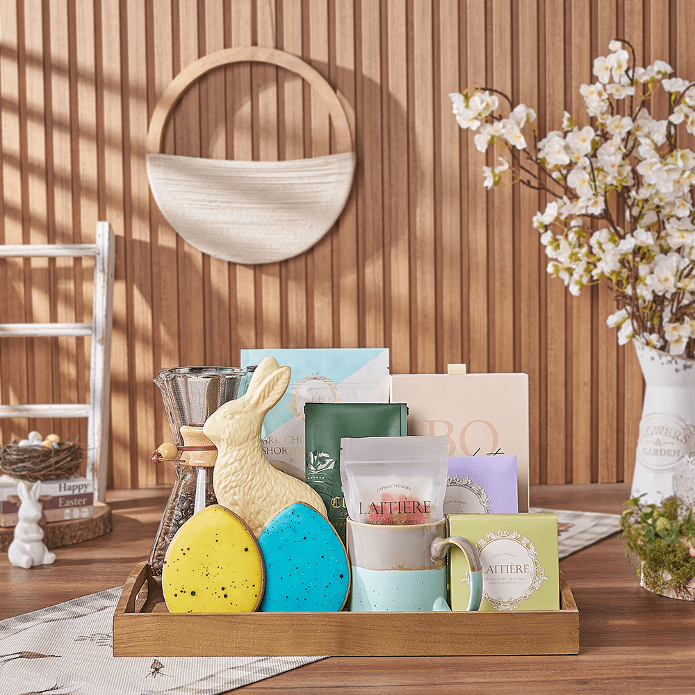 Assorted Easter Treats Gift Tray – how the gift is presented
