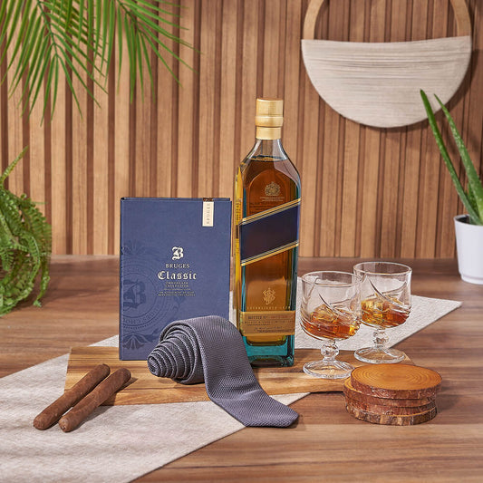 Executive Spirits & Cigar Gift from Vermont Baskets - Liquor Gift Set - Vermont Delivery