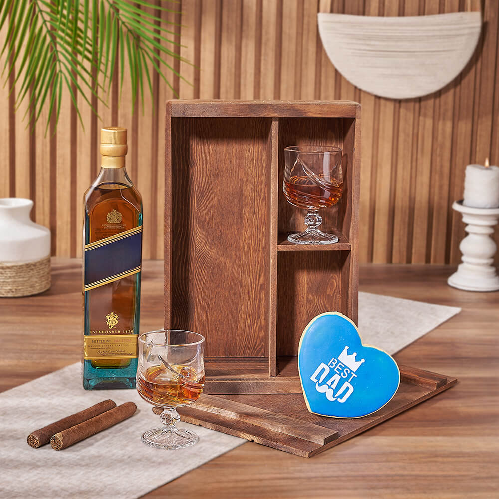 Father’s Day Spirits & Cookie Box from Vermont Baskets - Liquor Gift Set - Vermont Delivery