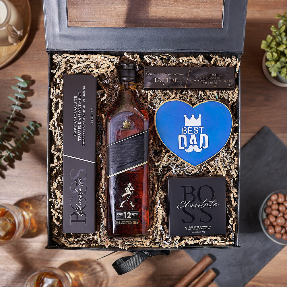 Father's Day Spirits & Sweets Box – how the gift is presented