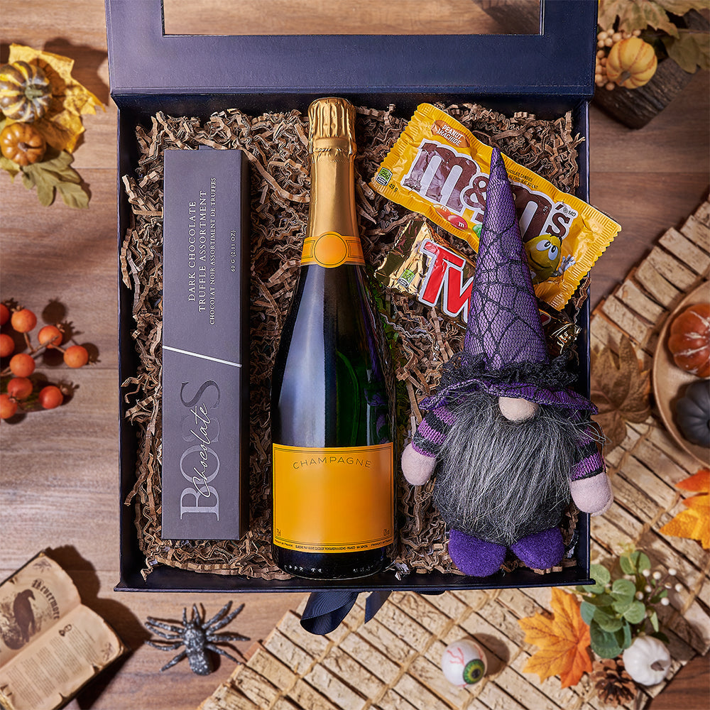 Frightening Champagne Gift Box from Vermont Baskets - Champagne Gift Set - Vermont Delivery