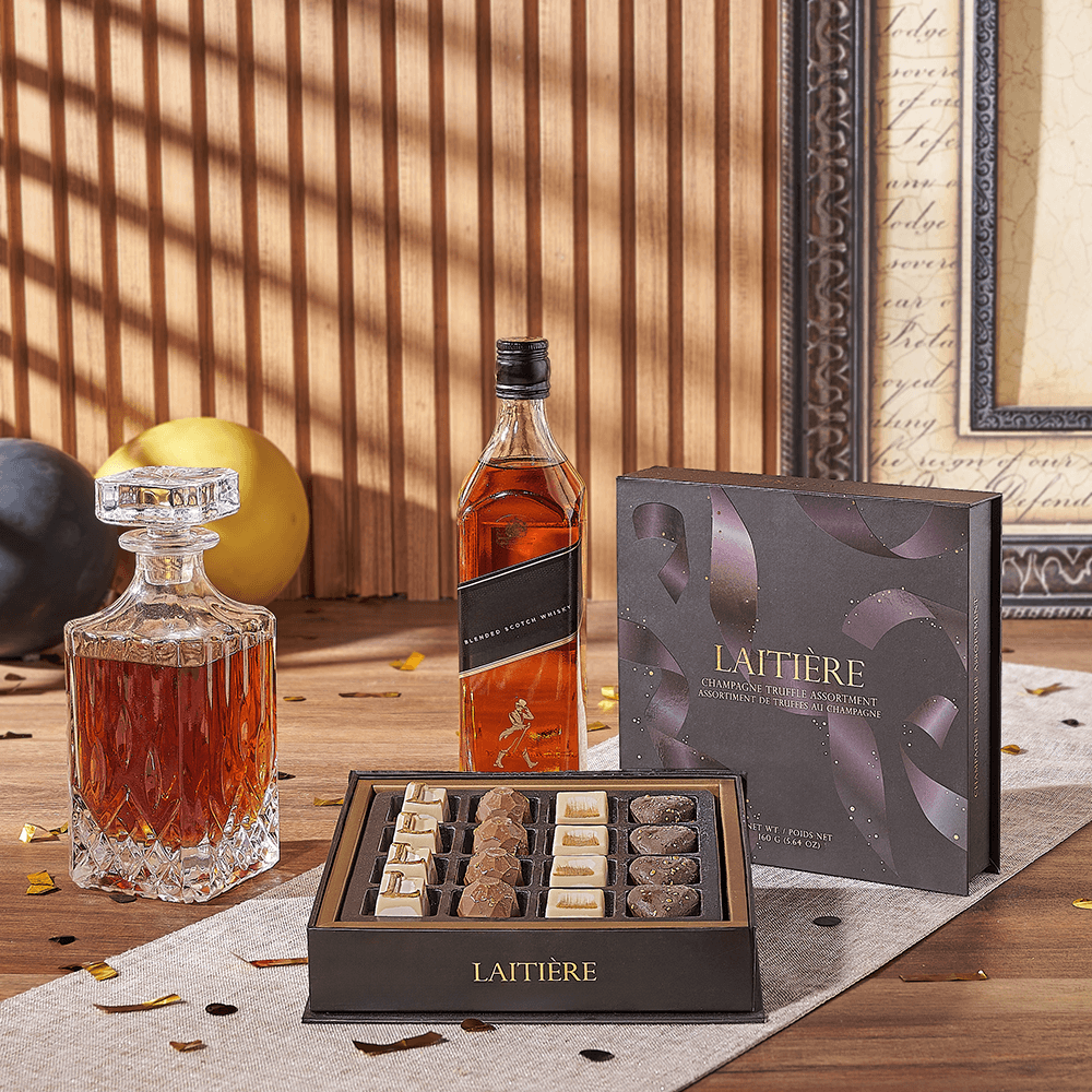 Graduation Spirits and Decanter Gift – how the gift is presented