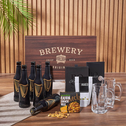 Custom Father's Day Gift Baskets - Guinness & Goodies Gift Set