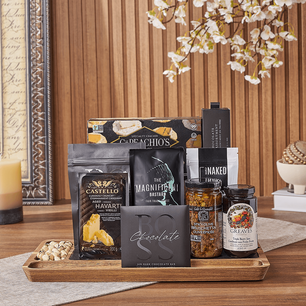 Halal Acacia Snack Platter – how the gift is presented