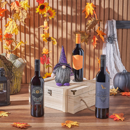 Halloween Wine Trio Gift from Vermont Baskets - Wine Gift Set - Vermont Delivery