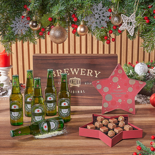 Holiday Beer & Chocolates Set, beer gift, beer, chocolate gift, chocolate, christmas gift, christmas, Vermont delivery