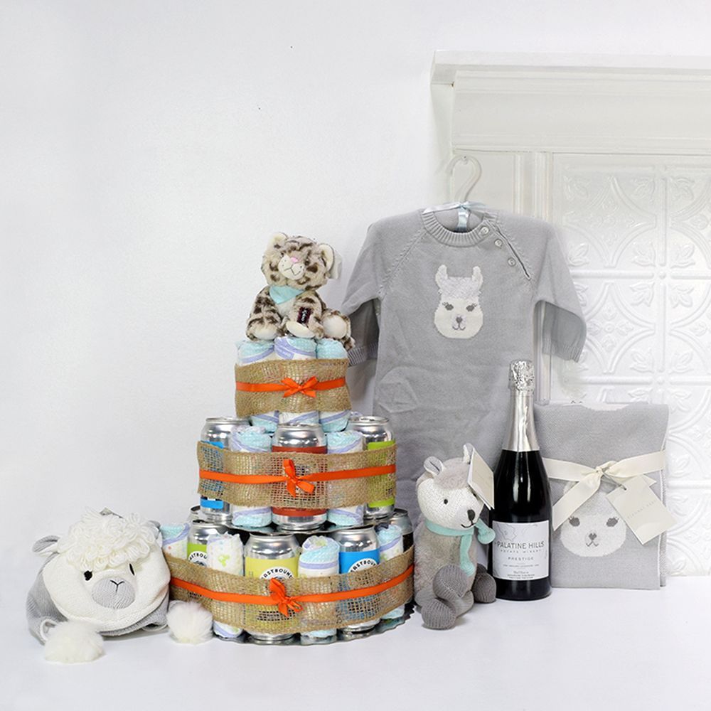 “Huggies & Chuggies” Celebration Gift Set from Vermont Baskets - Vermont Delivery