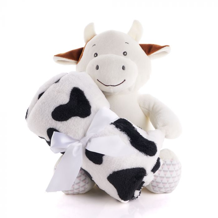 Hugging Cow Blanket from Vermont Baskets - Baby Gift Set - Vermont Delivery