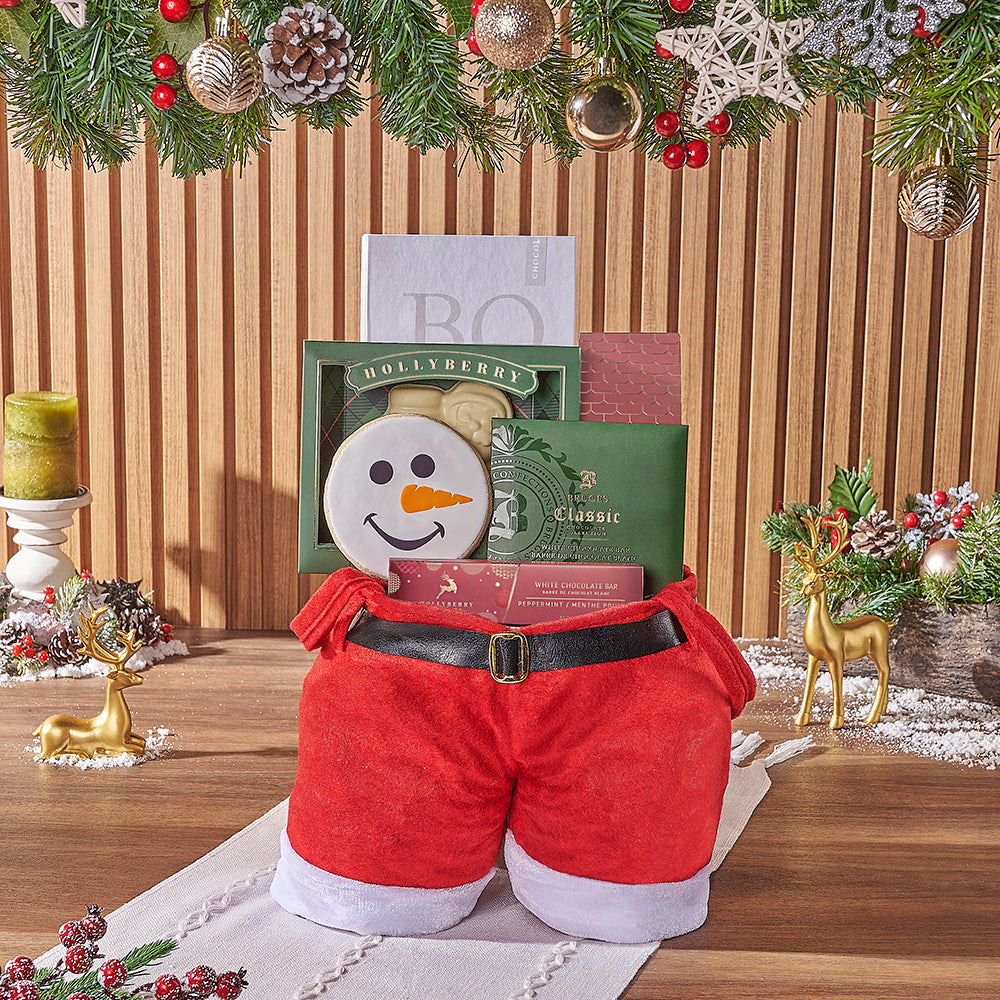 Holiday Santa Pants Treat Bag – how the gift is presented