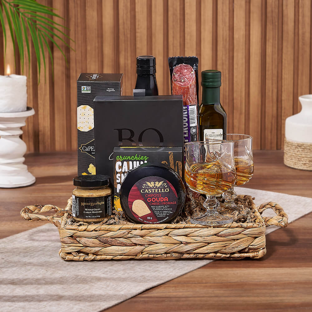 Like A Boss Liquor Gift Set that is laden with specialty products that are handcrafted for the ultimate boss in your life from Vermont Baskets - Vermont Delivery