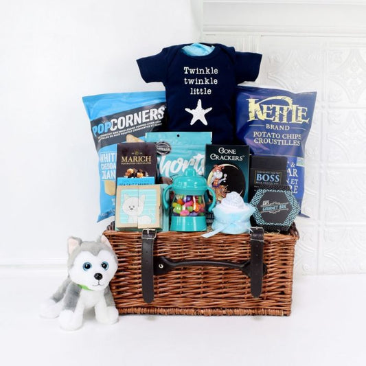 Little Puppy Newborn Gift Basket from Vermont Baskets - Baby Gift Set - Vermont Delivery