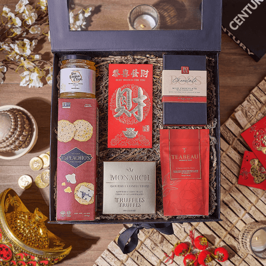 Custom Wedding Gift Baskets - Lucky Tea & Chocolate Gift Box