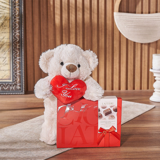 Maryvale Bear & Truffle Gift from Vermont Baskets - Sweets Gift Set - Vermont Delivery