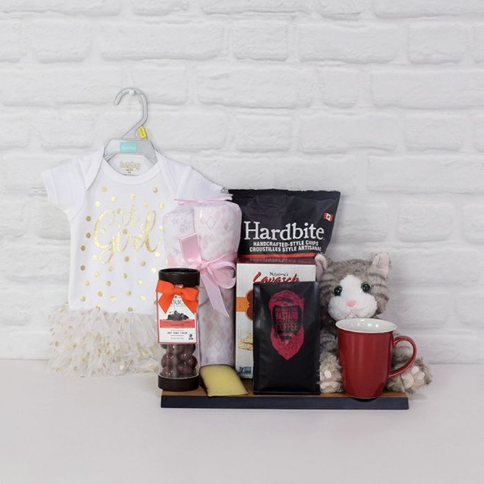 Baby Gift Basket with Tutu Onesie – how the gift is presented