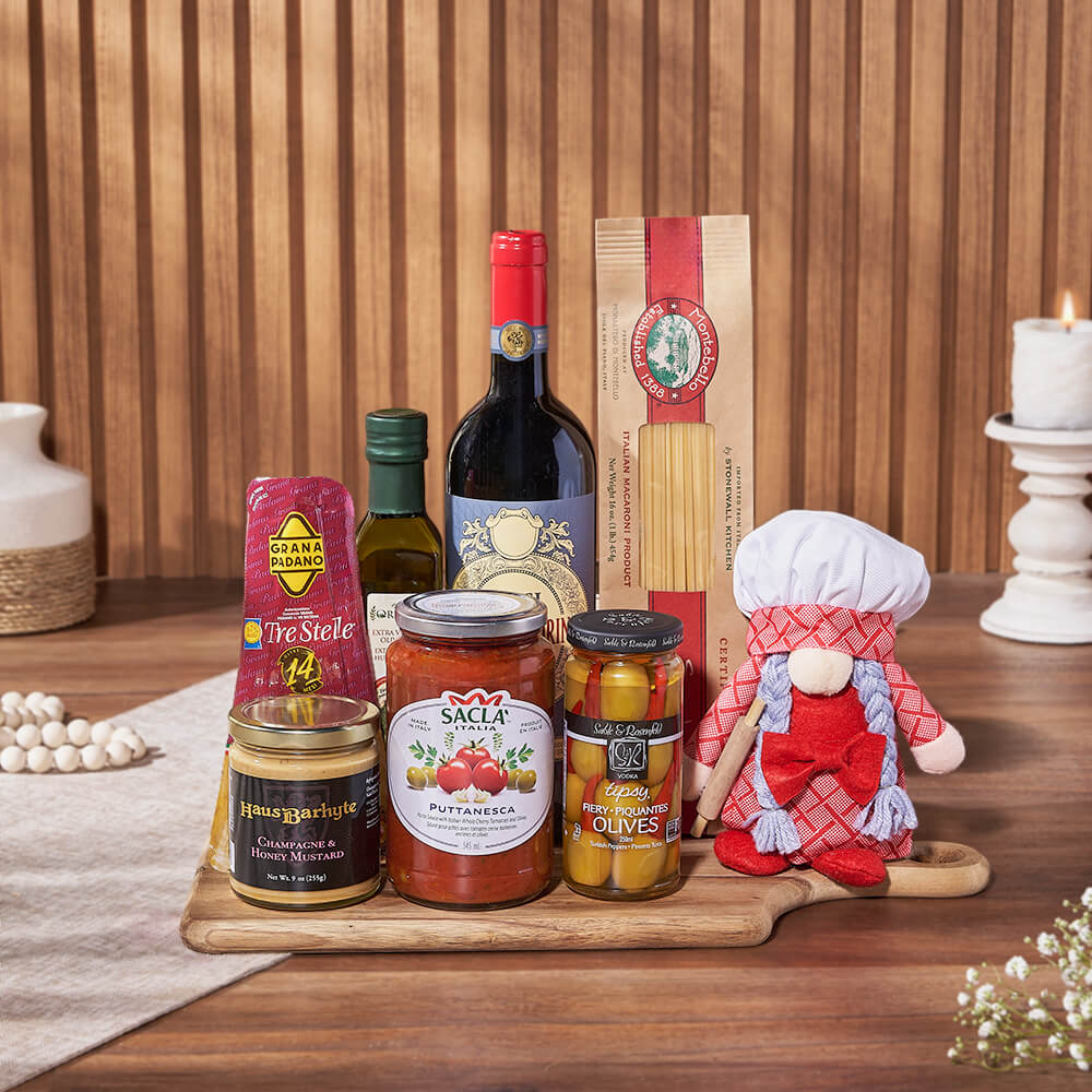 Wine and Grana Padano Cheese Gift – how the gift is presented