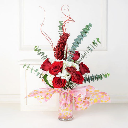 Custom Flowers - Rose and Hydrangea Vase